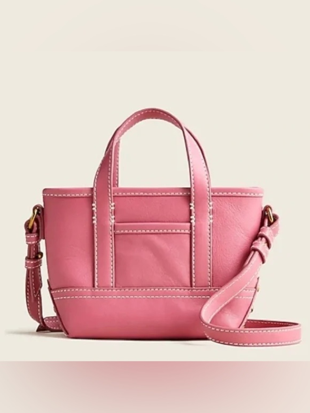 J. Crew Montauk Mini Leather Tote - 
Pink